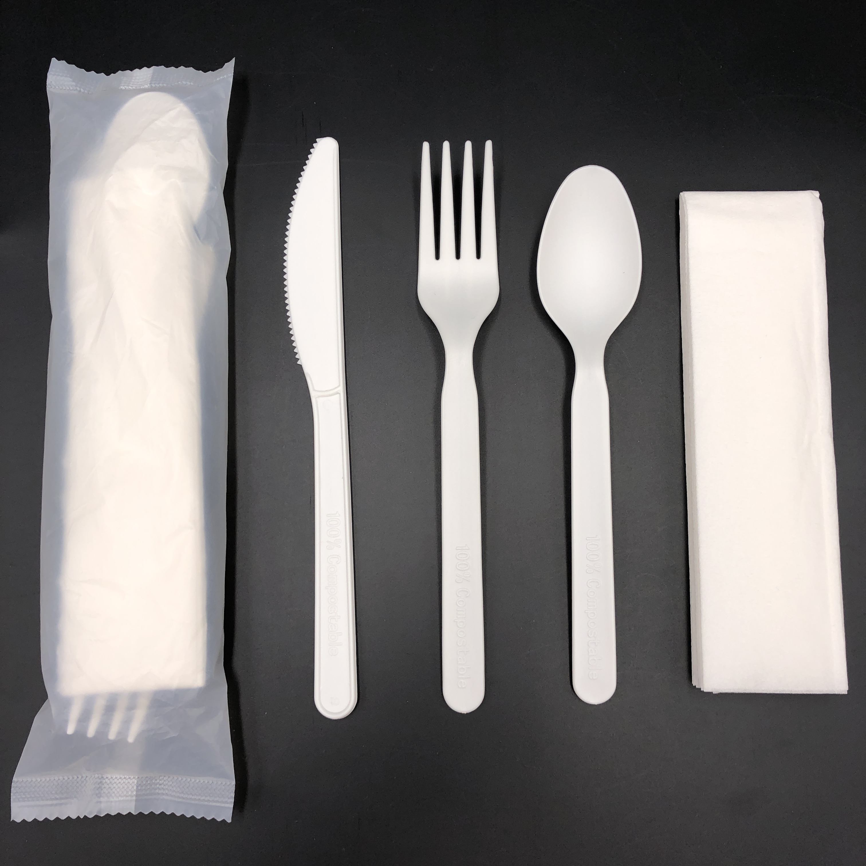 7 Inch Biodegradable Disposable CPLA Cutlery Set